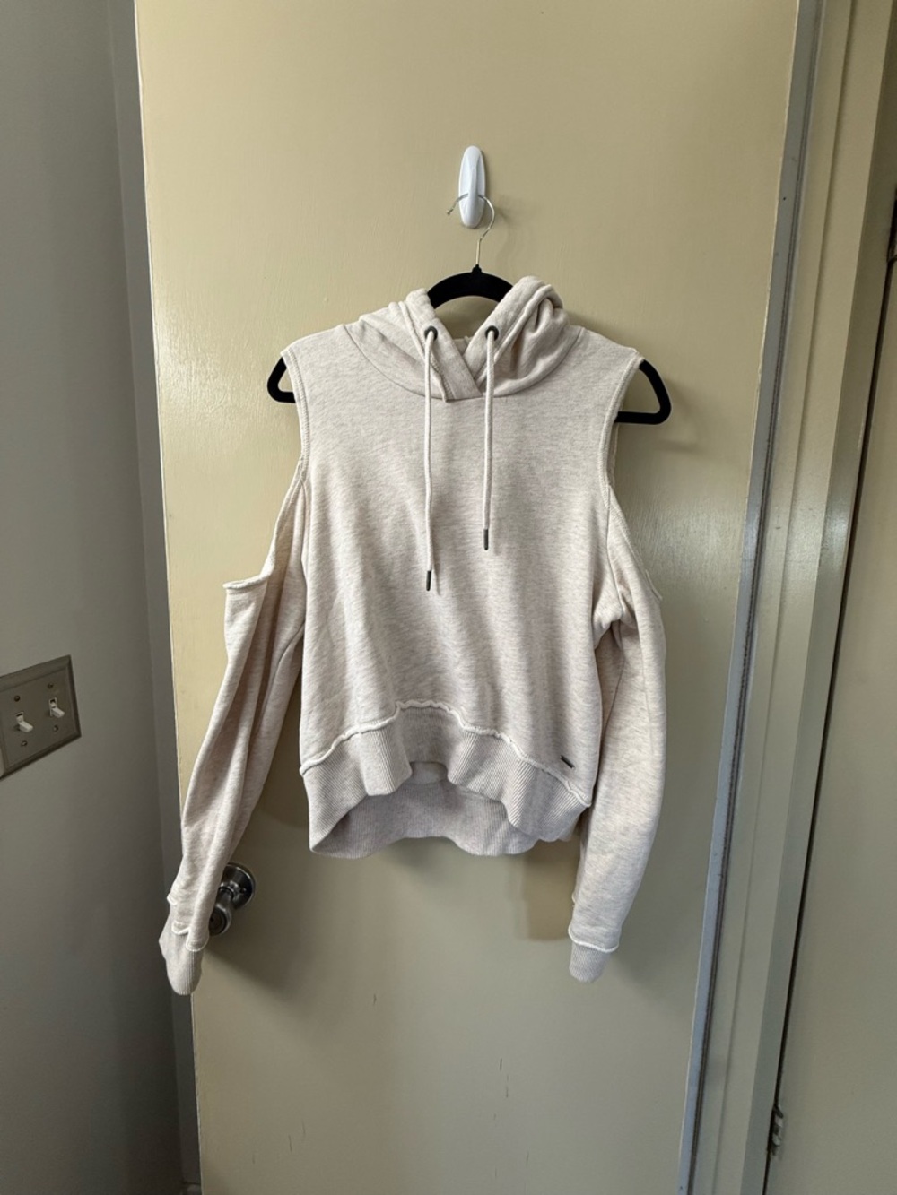 Hollister Cream Drawstring Hooded Sweatshirt